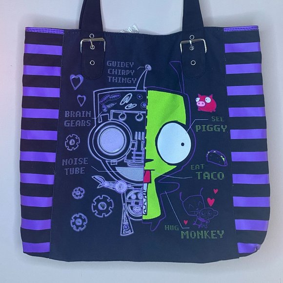 Hot Topic Handbags - NWT **RARE** 2010 GIR XRay Invader ZIM tote bag + BONUS GIR GIFT